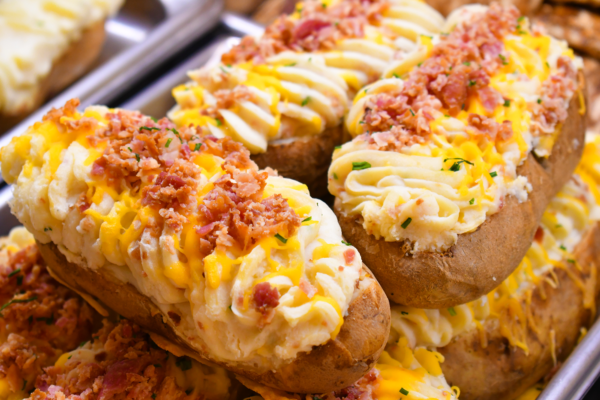 Bacon and Cheddar Twice Baked Potato