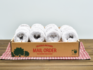 24 Powdered Sugar Apple Cider Donuts