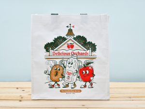 White Vintage Characters Reusable Tote Bag