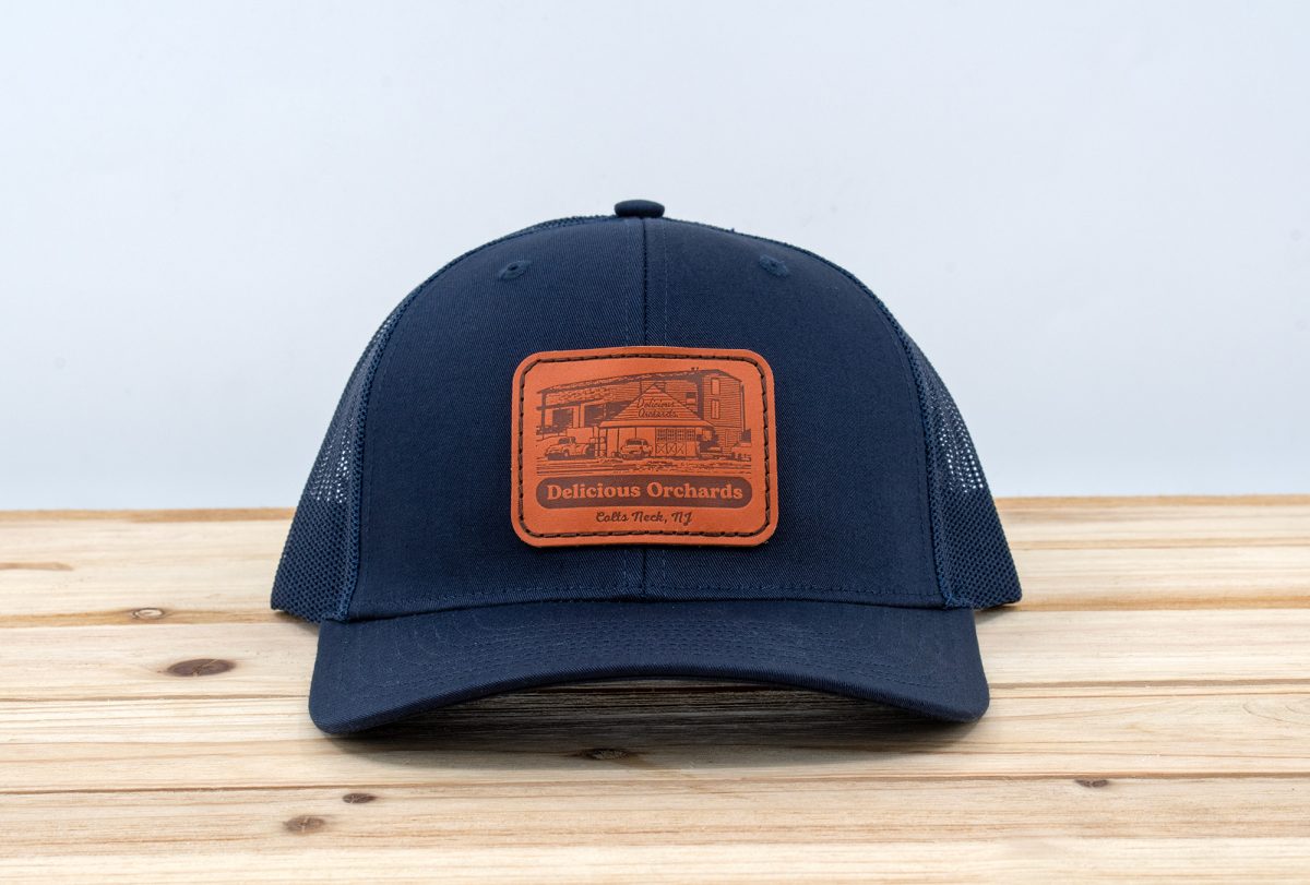 D.O. Navy Leather Patch Hat