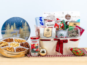 Deluxe Comfort & Joy Gift Basket w/ Nuts Tin